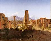 Christen Kobke The Forum, Pompeii, with Vesuvius in the Distance oil on canvas